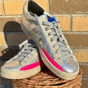 P448 John Silver and Pink Women's Sneakers